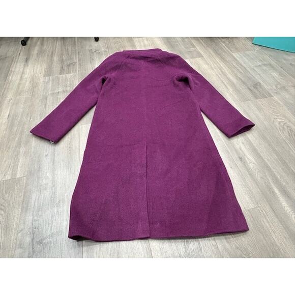 Avec Les Filles Womens Longline Jacket Coat Long Sleeve Button Up Purple Size XS - Picture 2 of 10